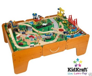 kidkraft wooden play table train table