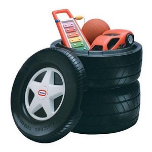 Little Tikes Classic Racing Tire Toy Chest for Kids.